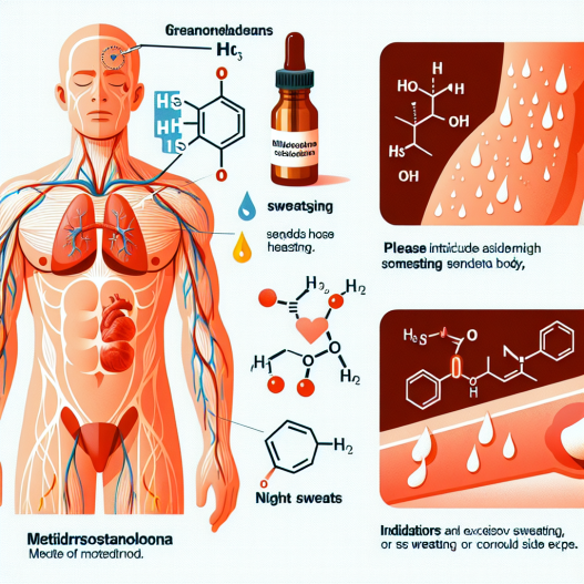 Qué tipo de sudoración indica que Metildrostanolona está activo
