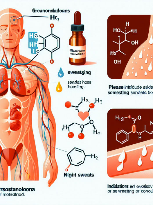 Qué tipo de sudoración indica que Metildrostanolona está activo