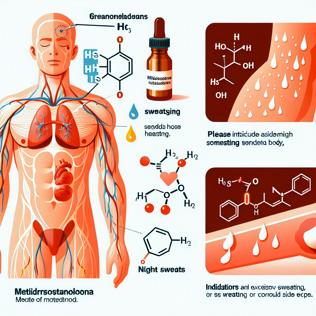 Qué tipo de sudoración indica que Metildrostanolona está activo