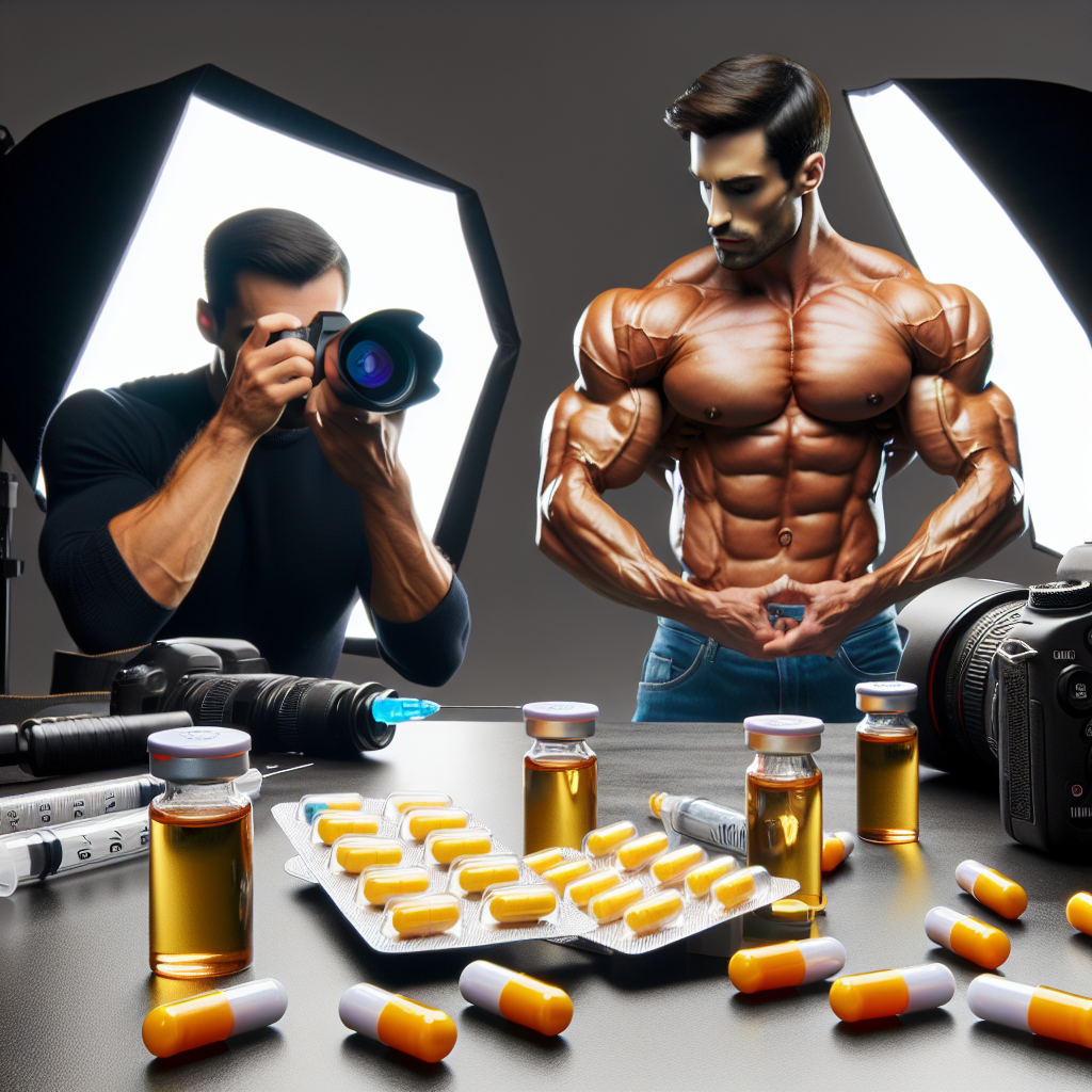 Primobolan (Metenolona) inyectables en preparación para sesiones fotográficas