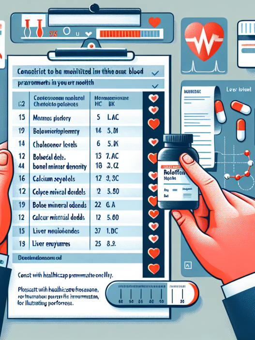 Qué parámetros vigilar en sangre al usar Raloxifen-HCl